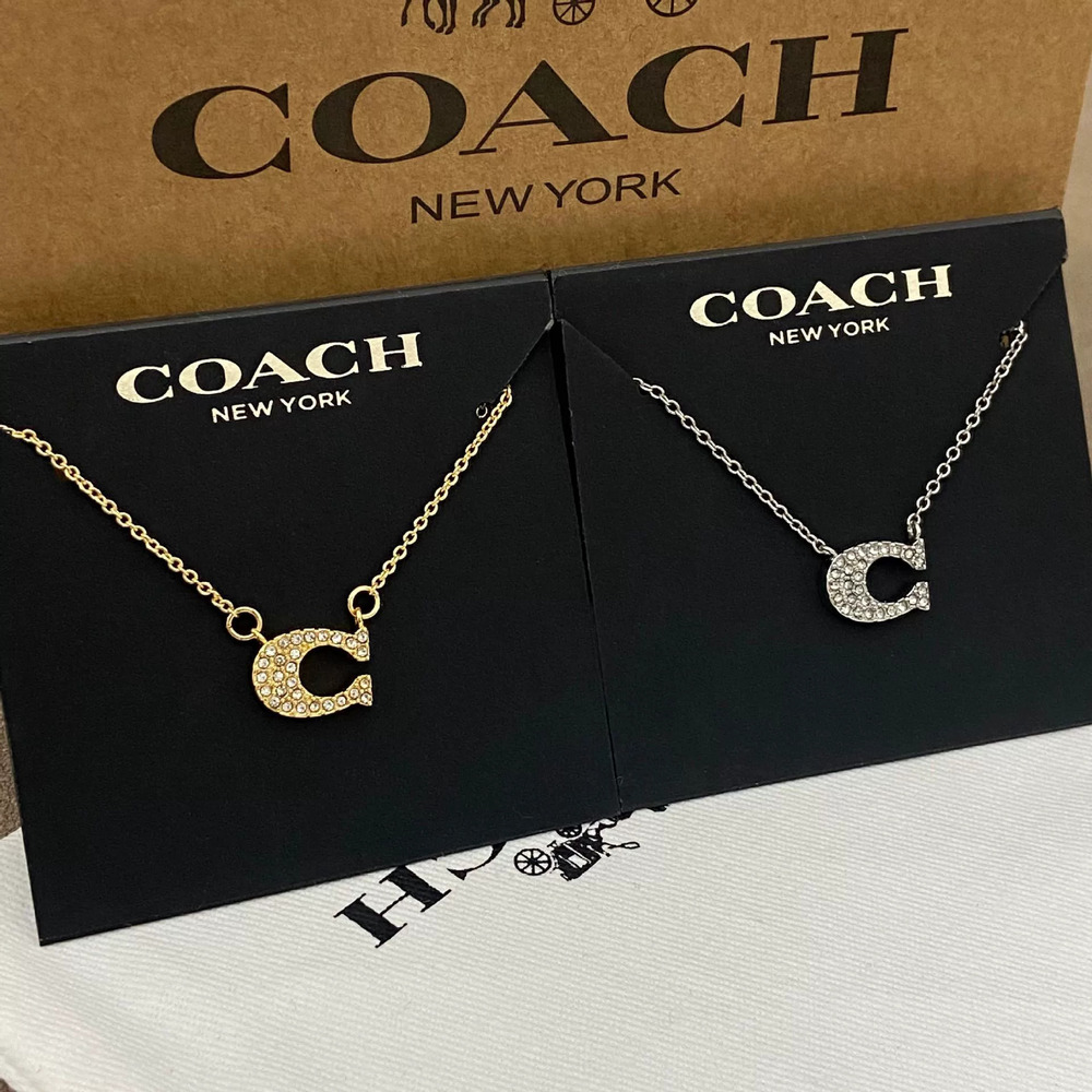 Coach Rhinestone Letter Choker